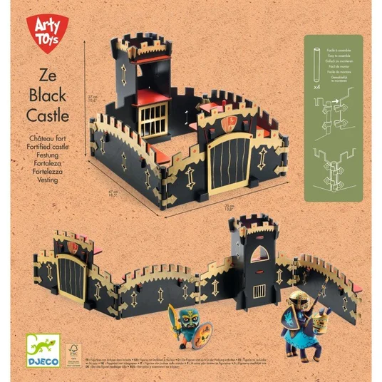 Djeco Arty Toys - Rüütlid - Ze Black Castle DJ06749