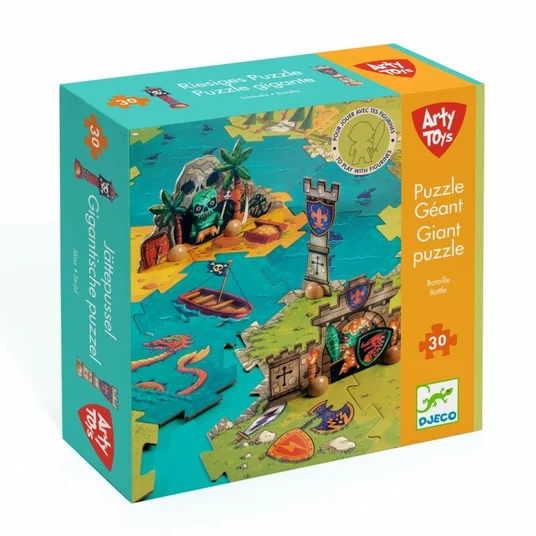 Djeco Arty Toys - Milžiniška dėlionė - Mūšis (30 det.) DJ06847