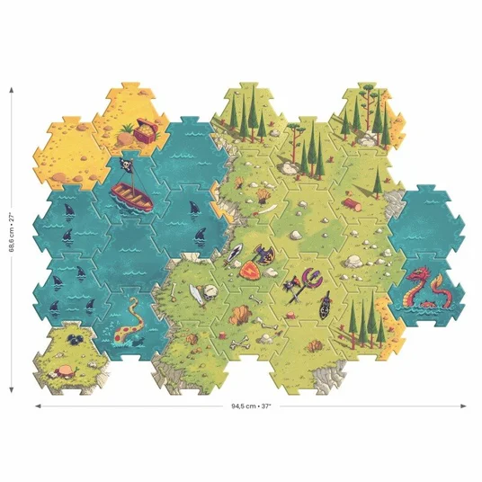 Djeco Arty Toys - Milžiniška dėlionė - Mūšis (30 det.) DJ06847