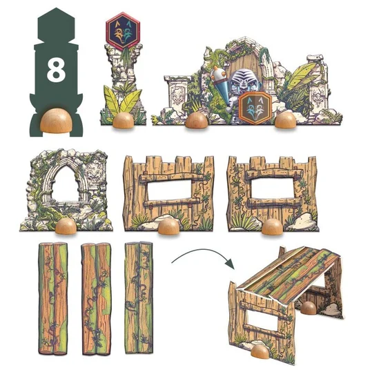 Djeco Arty Toys - Milžiniška dėlionė su figūrėle - Laukinis karys Voras (18 det.) DJ06918