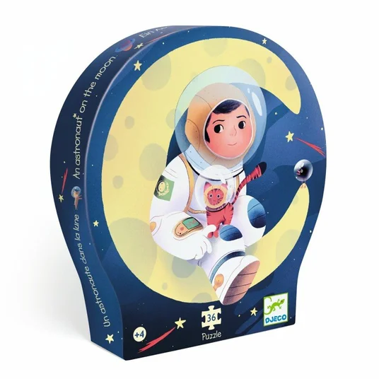 Djeco Siluetų dėlionė - Astronautas mėnulyje (36 detalių) DJ07301