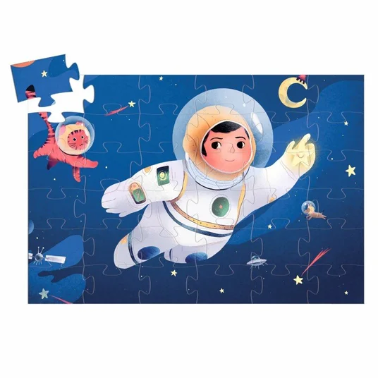 Djeco Siluetų dėlionė - Astronautas mėnulyje (36 detalių) DJ07301