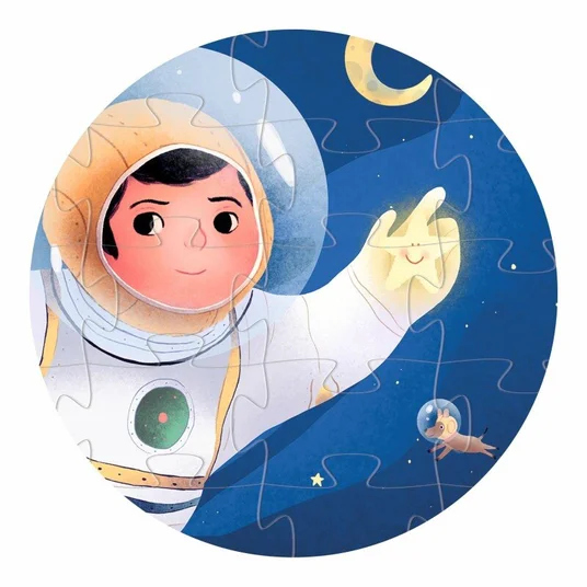 Djeco Siluetų dėlionė - Astronautas mėnulyje (36 detalių) DJ07301