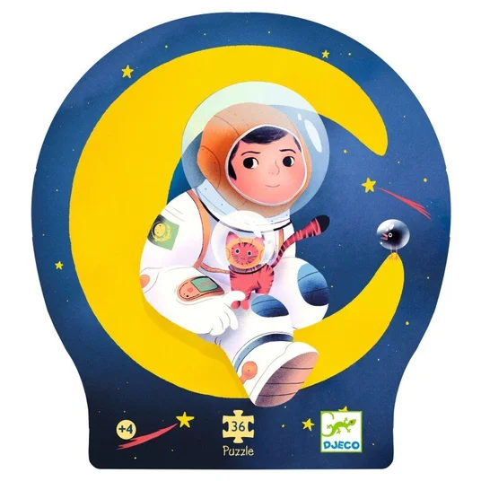 Djeco Siluetų dėlionė - Astronautas mėnulyje (36 detalių) DJ07301
