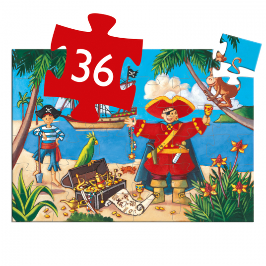 Djeco Siluetų dėlionė - Piratas (36 detalių) DJ07220