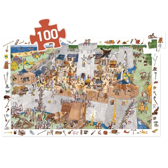 Djeco Dėlionė - Pilies užgrobimas (100 detalių) DJ07503