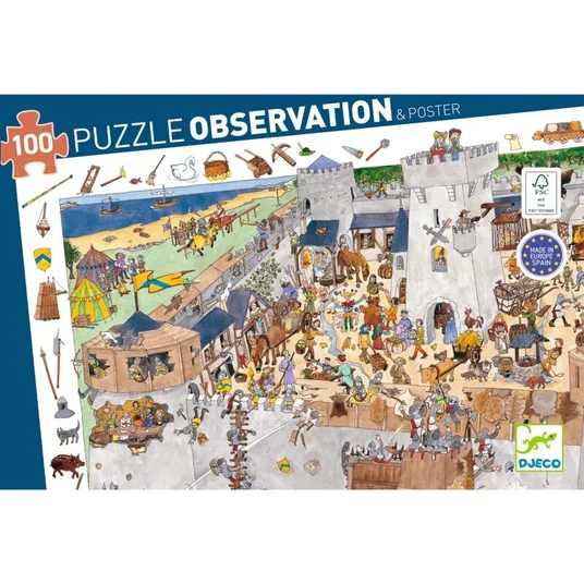 Djeco Dėlionė - Pilies užgrobimas (100 detalių) DJ07503