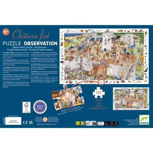 Djeco Dėlionė - Pilies užgrobimas (100 detalių) DJ07503