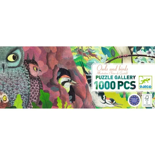 Djeco Dėlionė - Pelėdos ir paukščiai (1000 detalių) DJ07644