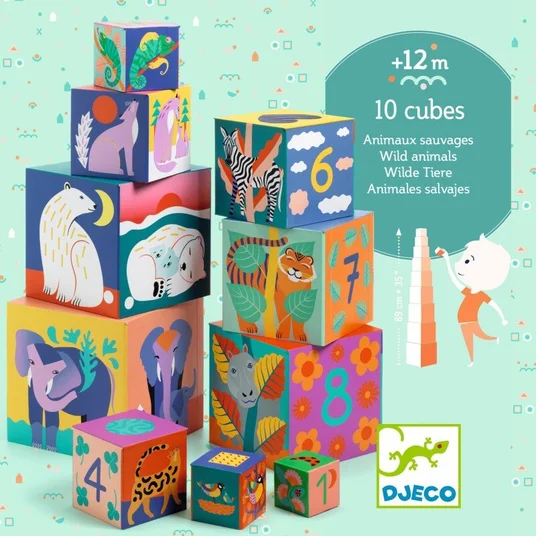 Djeco Tikkude püramiid - metsloomad DJ08511