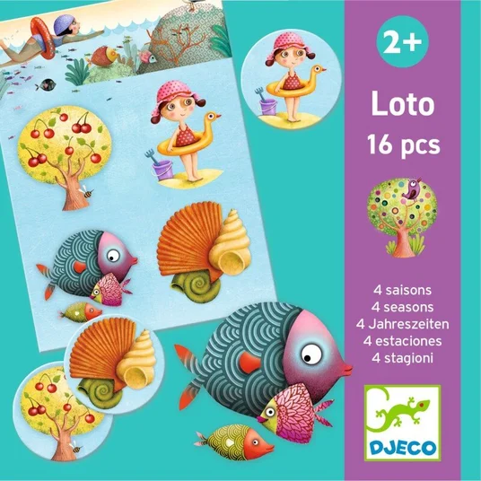 Djeco Loto mäng - 4 aastaaega (16 tükki) DJ08123