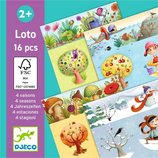 Djeco Loto mäng - 4 aastaaega (16 tükki) DJ08123