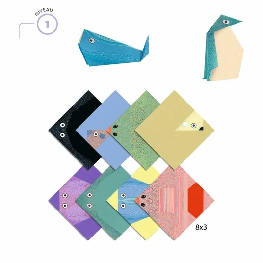 Djeco Origami rinkinys - Poliariniai gyvūnai DJ08777