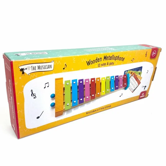 Svoora Muzikinis instrumentas - Metalofonas su guiro (12 natų)