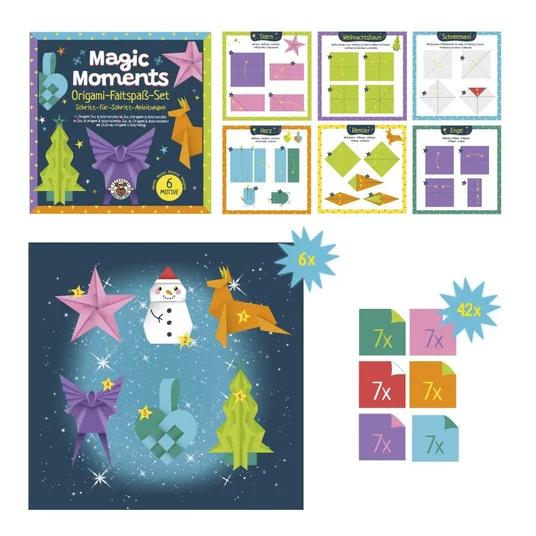 Magic Moments - Origami rinkinys - Kalėdos (42 lapai)
