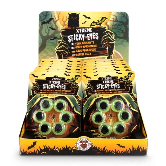 Zombie Zone - Lipnių žaislų rinkinys - Akys (6 vnt.) (švytėjimas tamsoje)