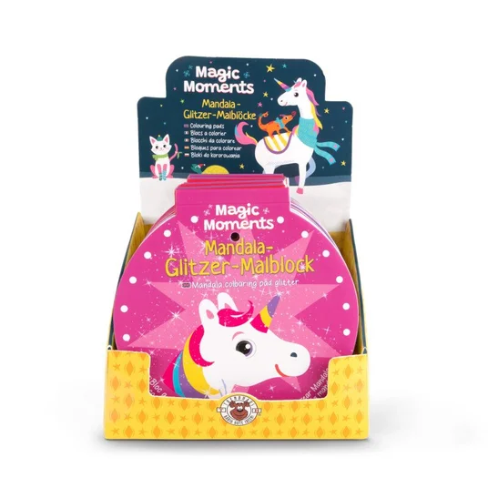 Magic Moments - Spalvinimo knygelė - Blizgančios mandalos (1 vnt., 3 dizainai)