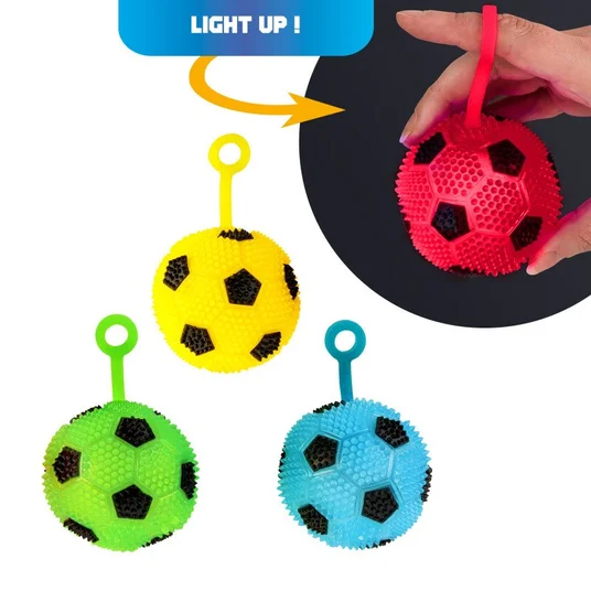 Take Action - Pirštų kamuoliukas su šviesa - Futbolo kamuolys (6.2 cm) (1 vnt., 4 dizainai)