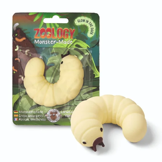 Zoologija - Minkomas žaislas - Lerva (švytėjimas tamsoje)