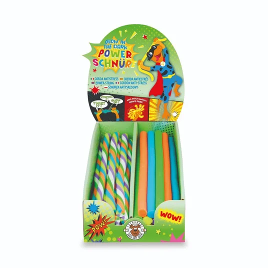 Tamprus žaislas - Jėgos virvutė - Švytėjimas tamsoje (1 vnt., 6 dizainai)