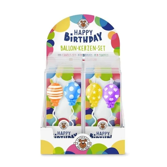 Birthday Fun - Žvakutės - Balionai (2 vnt., 4 dizainai)