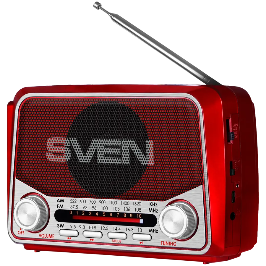 Speaker SVEN SRP-150, red (3W, Bluetooth