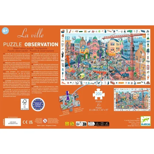 Djeco Dėlionė - Miestas (200 detalių) DJ07515