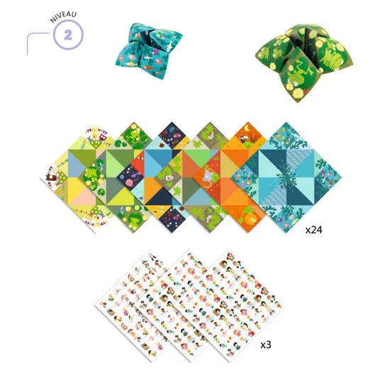 Djeco Origami rinkinys - Paukščių žaidimas (Popierinis būrėjas) DJ08764