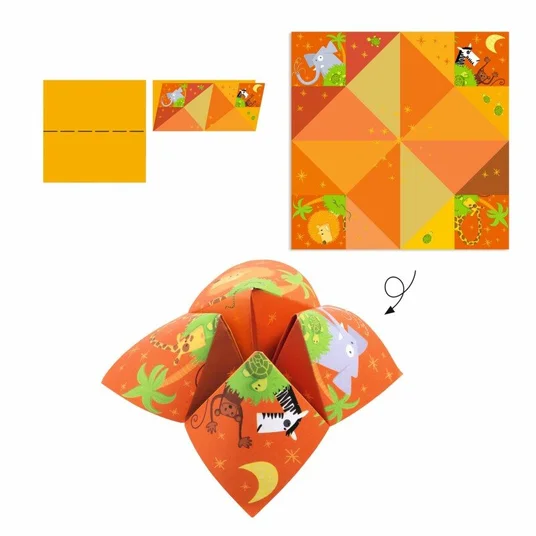 Djeco Origami rinkinys - Paukščių žaidimas (Popierinis būrėjas) DJ08764