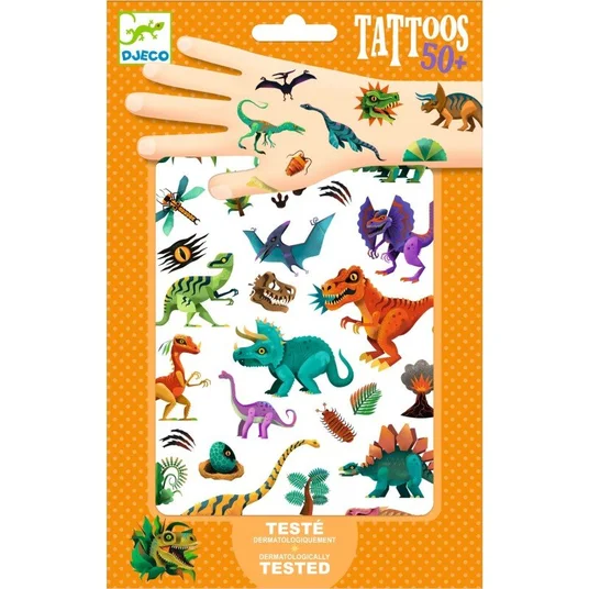 Djeco Tatuiruotės - Dinozaurai (50+ tatuiruočių) DJ09598