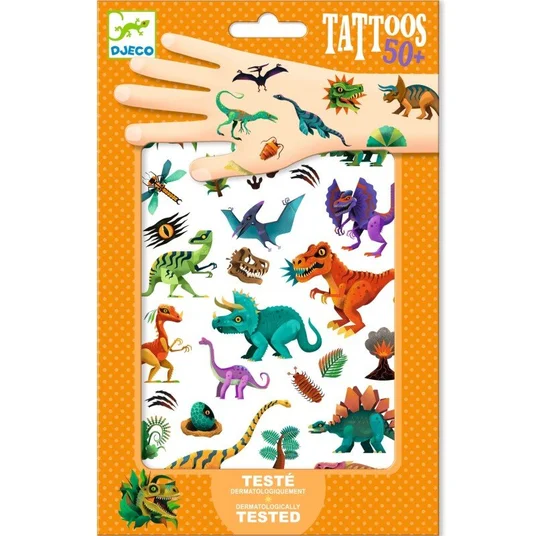 Djeco Tatuiruotės - Dinozaurai (50+ tatuiruočių) DJ09598