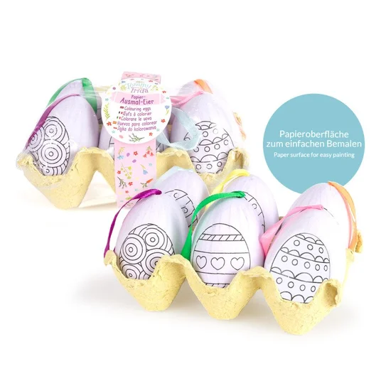 Tommy&Frida - Dekoratyviniai kiaušiniai spalvinimui (6 pcs.)