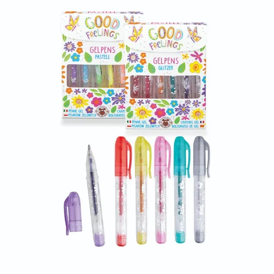 Good Feelings HF - Mini geliniai rašikliai (6 vnt., 2 dizainai)
