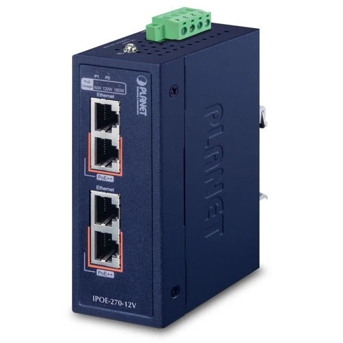 "Planet IPOE-270-12V IP30 Industrial 2-Port