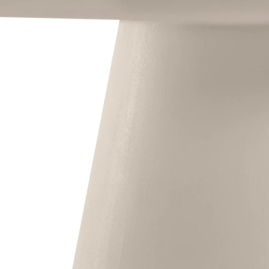 Valgomojo stalas „Aurora“, 120 cm, apvalus, ekru spalvos, mikrocementas