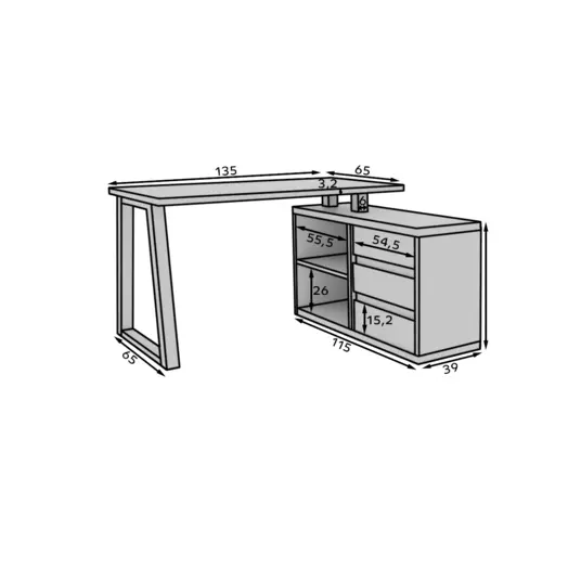 Corner desk IWO II