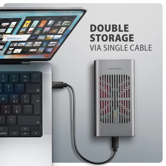 EEM2-20GB USB-C korpus Gen2 2xNVMe M.2 SSD
