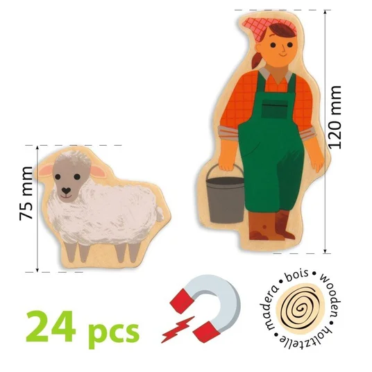 Magnetukų rinkinys - Ferma (24 vnt.)