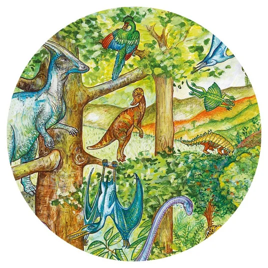 Dėlionė + brošiūra - Dinozaurai (100 detalių)