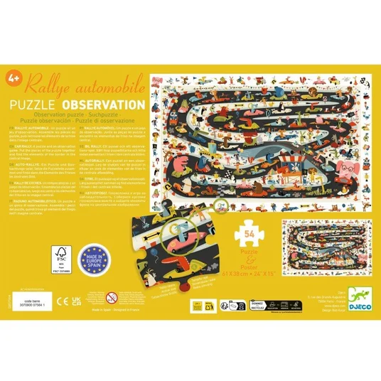 Dėlionė - Automobilių ralis (54 detalių)