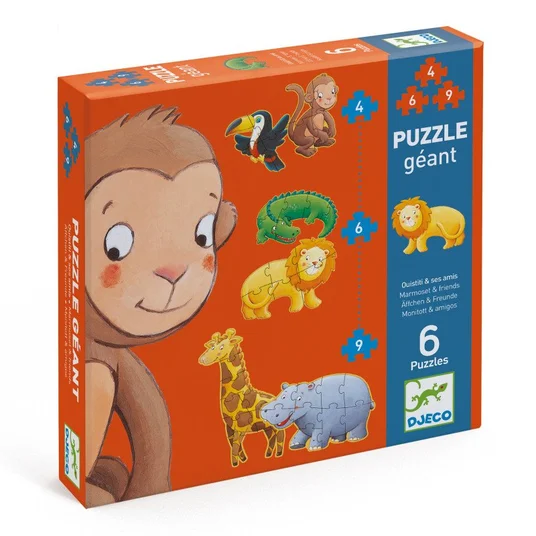 Milžiniška progresyvi dėlionė - Mozetė ir draugai (4, 6, 9 det.)