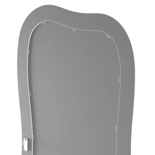 Veidrodis Grezzo, 60 × 160 cm, blizgus, baltos spalvos