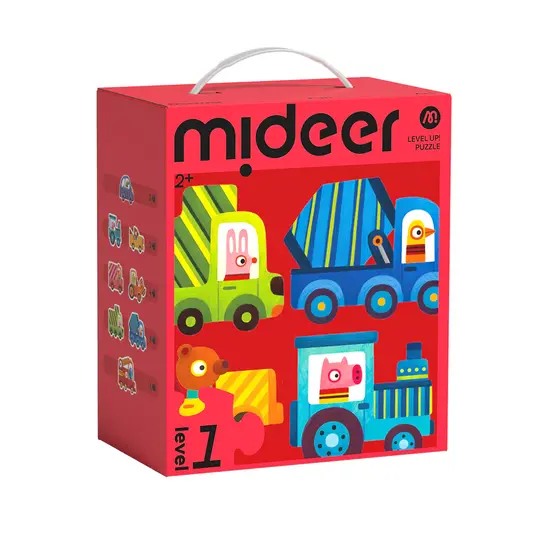 Mideer level up dėlionių rinkinys - 1 lygis transporto priemonės