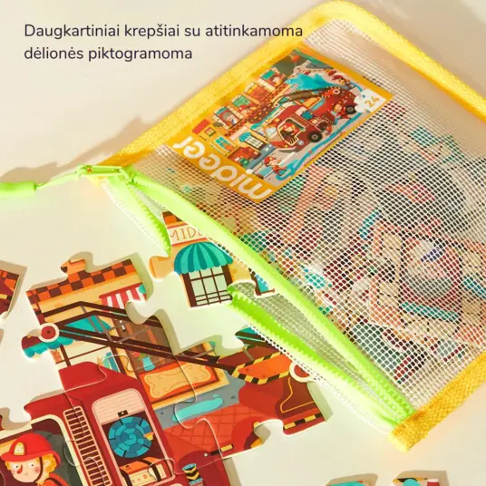 Mideer level up dėlionių rinkinys - 1 lygis transporto priemonės
