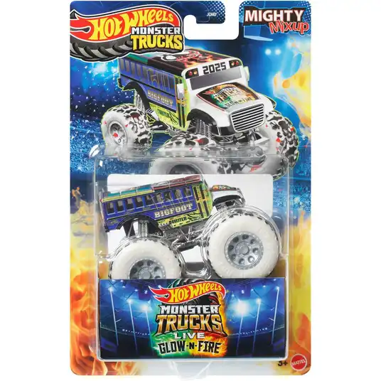 HOT WHEELS MONSTER TRUCK LIVE GLOV & FIRE pojazd MIGHTY MIXUP JCH47