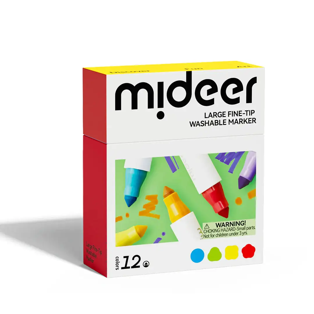 Mideer mazgājamie marķieri flomāsteri - 12