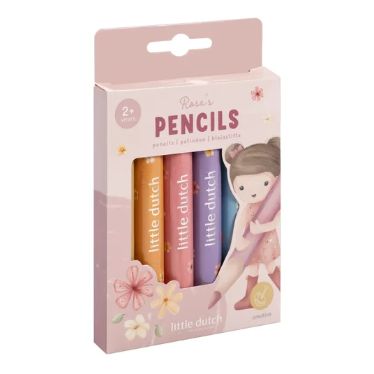 Little Dutch mediniai pieštukai Rosa & Friends