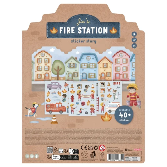 Little Dutch Reusable Sticker Story Booklet ´Jim & Friends´