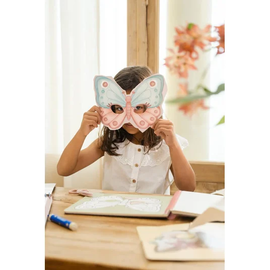 Little Dutch knygelė su žirklėm Rosa & Friends masks