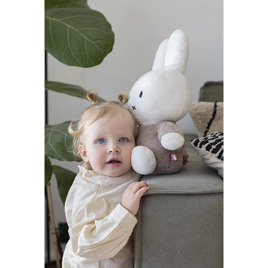 Little Dutch minkštas zuikutis Miffy 35 cm Fluffy Taupe